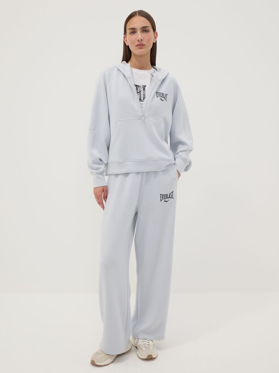 Grey regular-fit stretch viscose jersey trousers_0