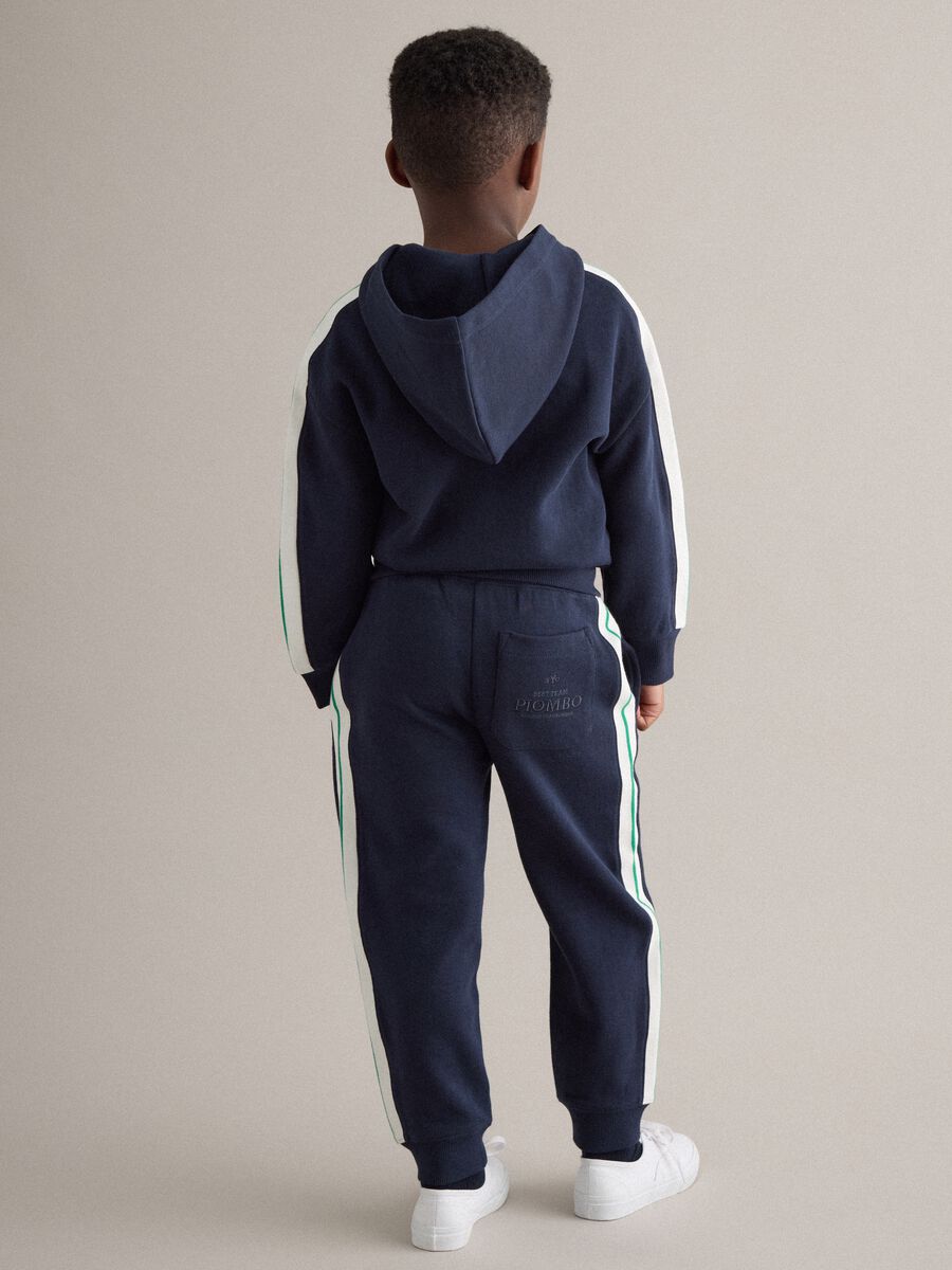 Multicolour striped cotton blend trousers for boys regular fit_1