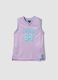 Purple V-neck tank top_3