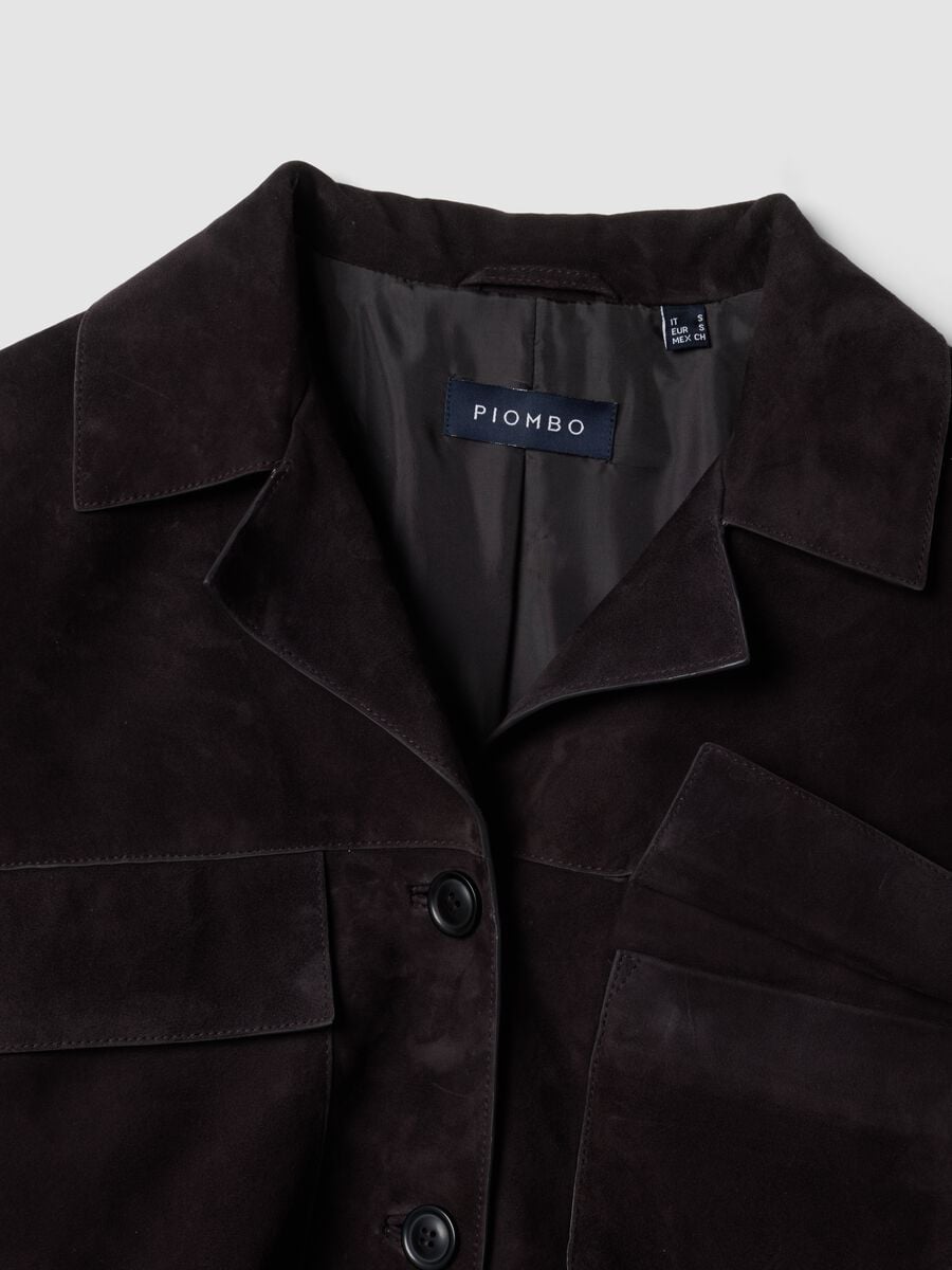 Black genuine leather jacket, regular fit_5