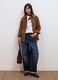 Brown genuine leather jacket in regular fit_1