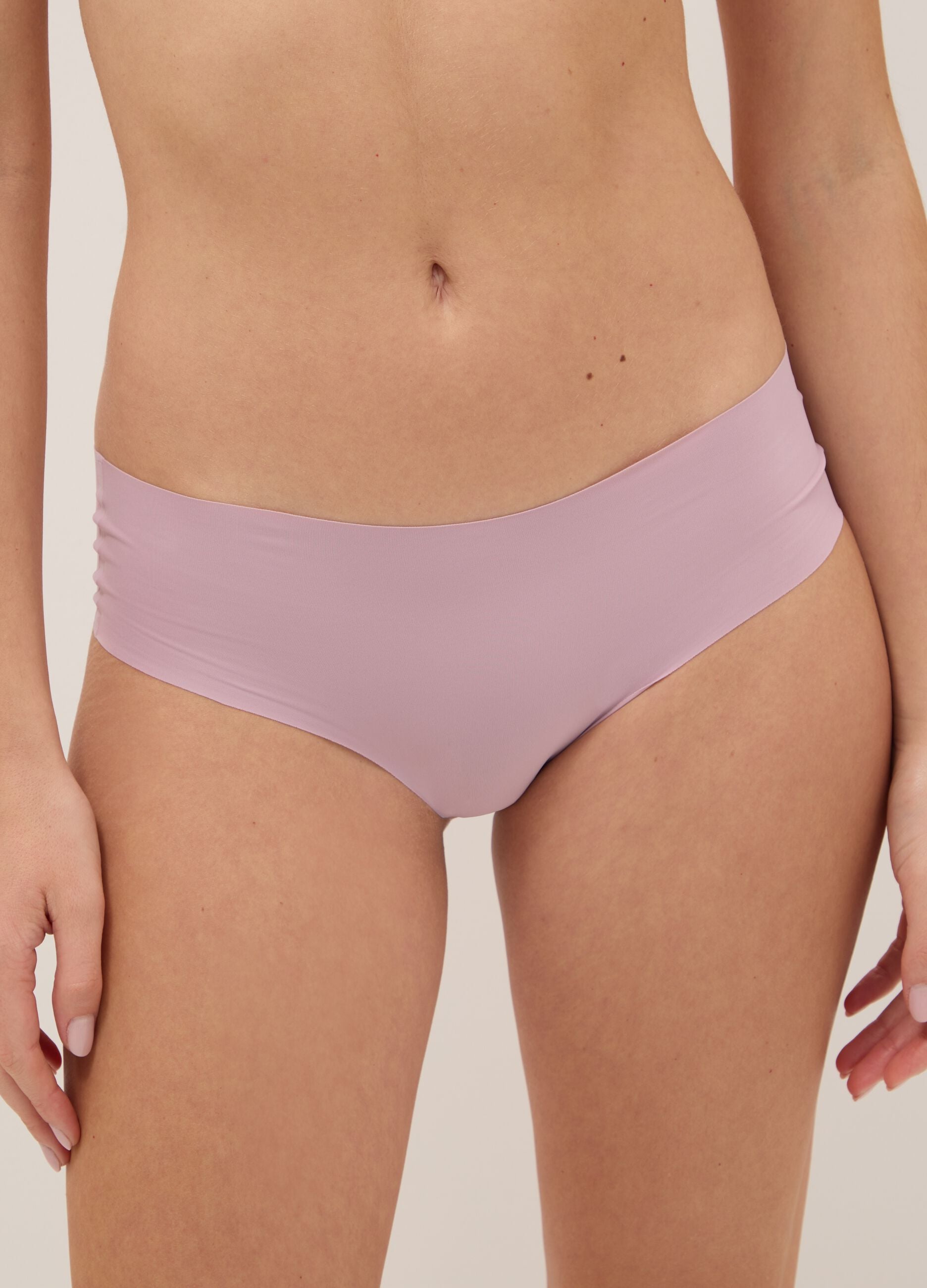 Pink microfibre regular fit briefs