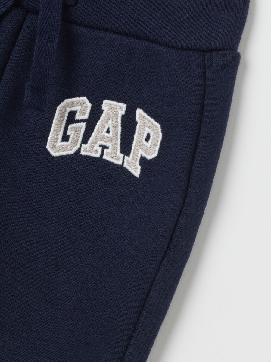 Fleece joggers with logo embroidery_2
