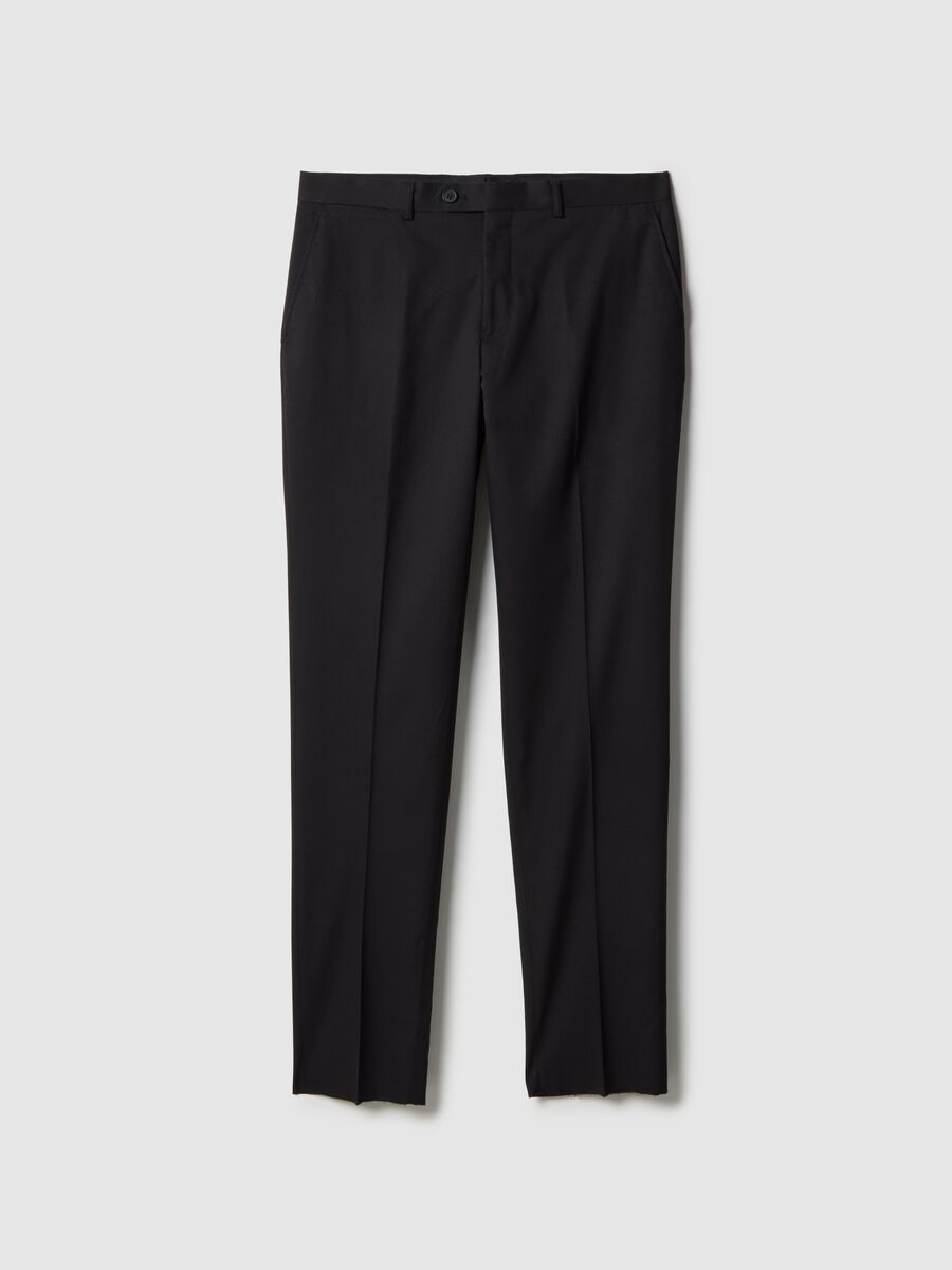 Pantaloni classici neri regular fit_4