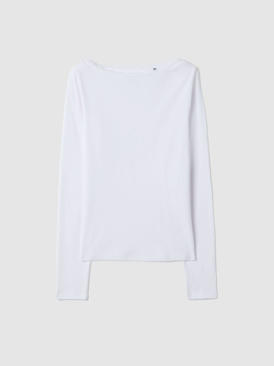 White pure cotton regular fit t-shirt_4