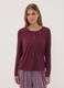 Red ribbed stretch viscose pyjama top_2