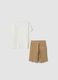 Multicolour pure cotton T-shirt and shorts set for boys, regular fit_4