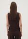 Brown Milano-knit waistcoat in stretch viscose, regular fit_3