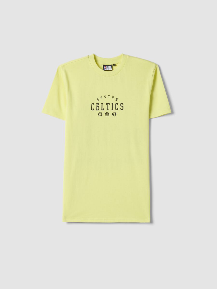 T-shirt in puro cotone gialla da ragazzo relaxed fit Celtics_3