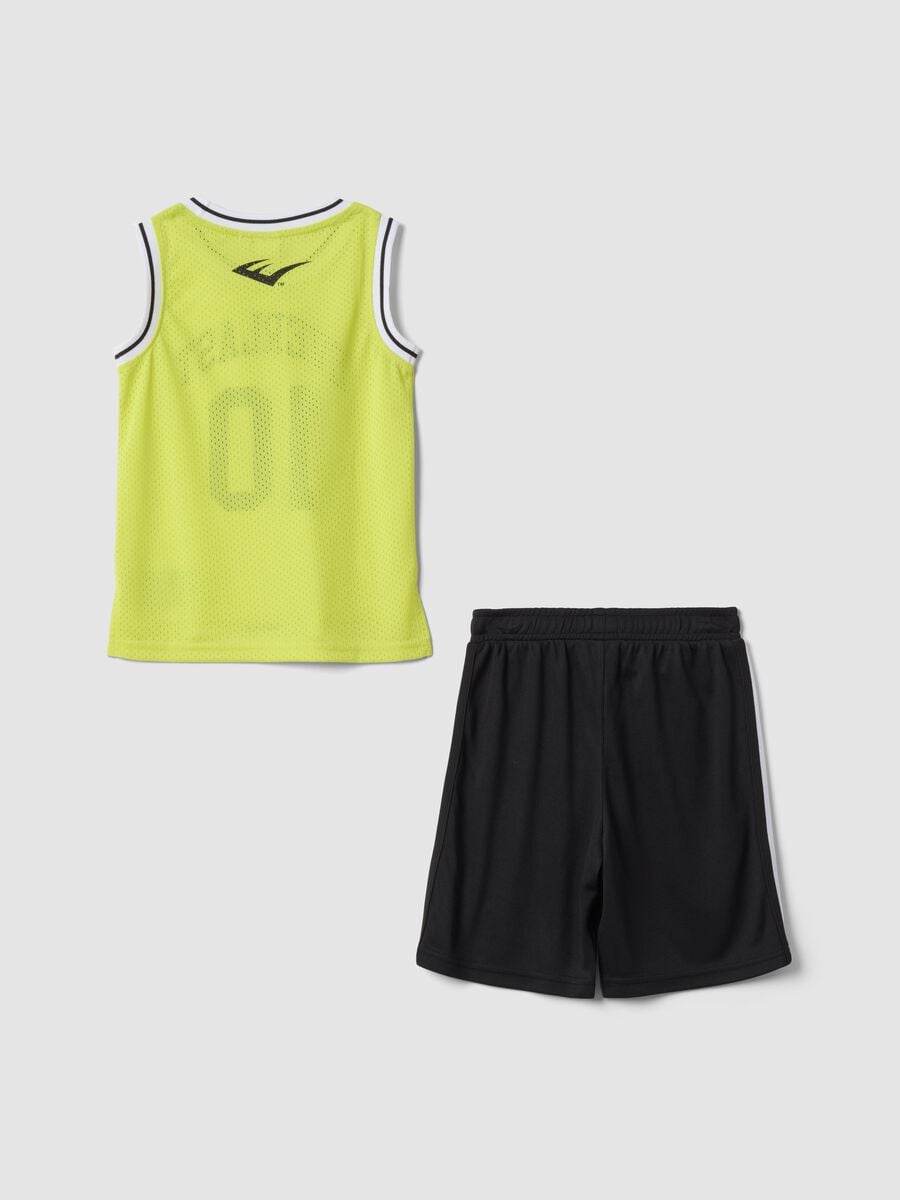 Yellow and black oversized top and shorts set for boys_1