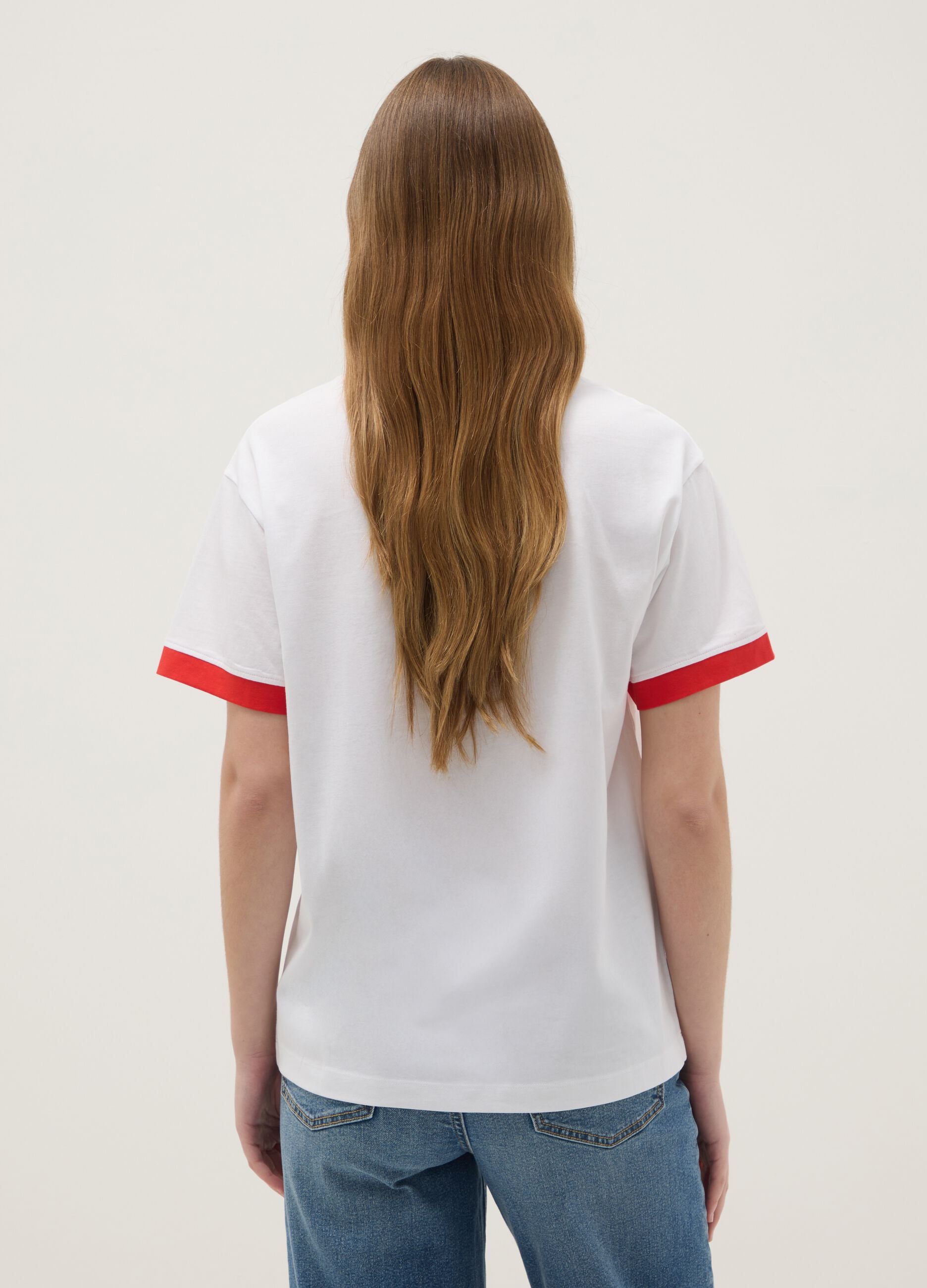 Regular fit multicolour stretch cotton T-shirt with Red Bulls print