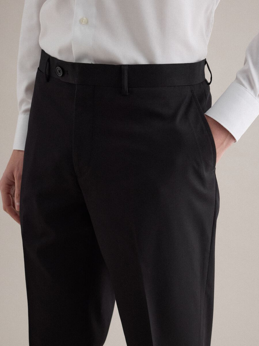 Pantaloni classici neri regular fit_3