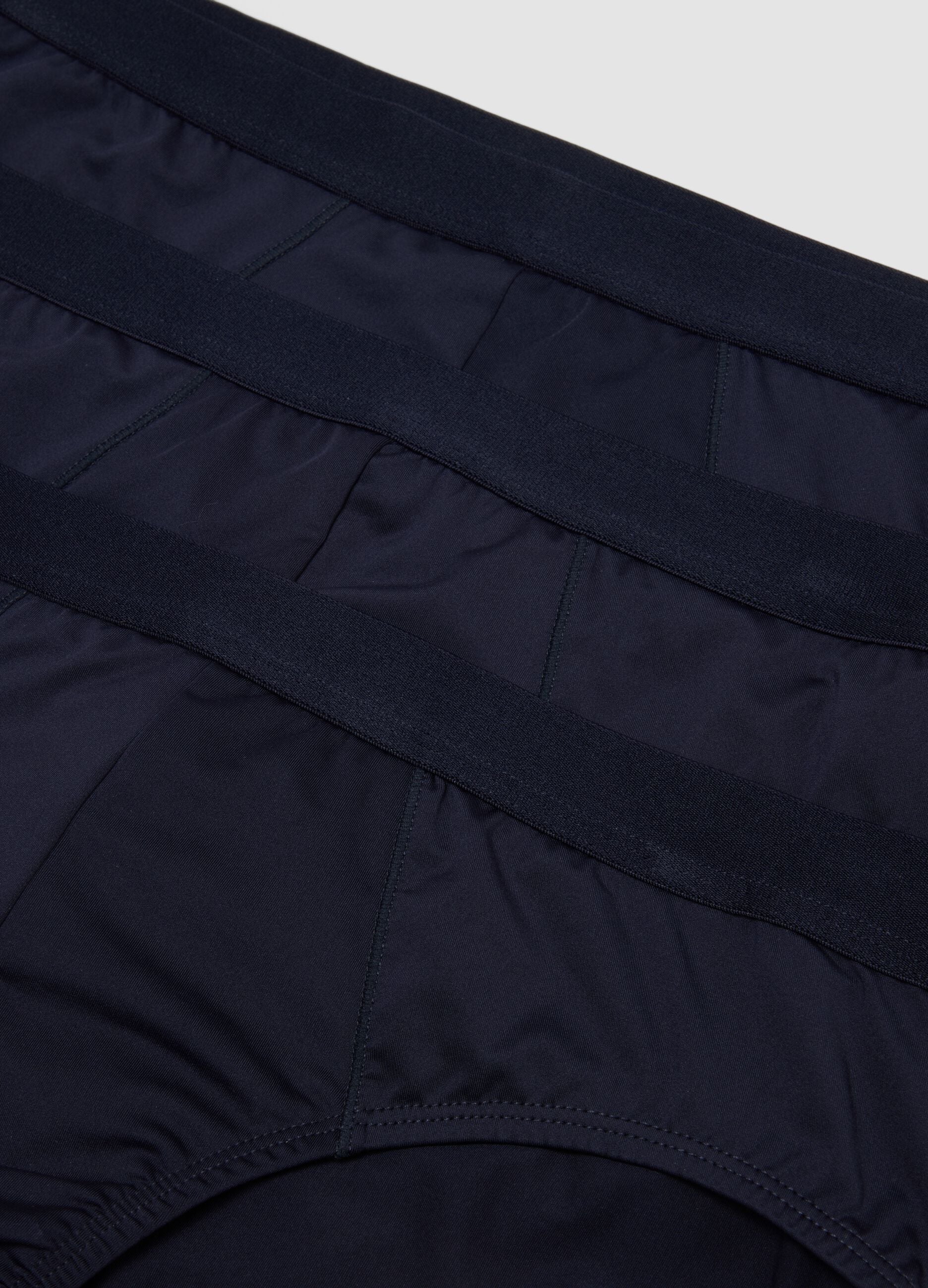 Three-pack of blue stretch microfibre briefs