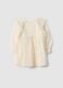 Girl's regular fit long beige cotton-blend dress_1