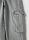 Girl's regular fit grey pure cotton trousers_3