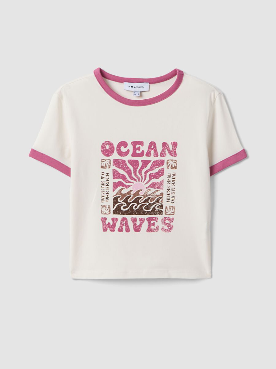 White regular-fit stretch cotton T-shirt with print_4
