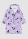 Purple pure cotton hooded Minnie print bathrobe_0