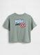 Short-sleeve pure cotton T-shirt with print_1