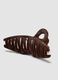 Brown tartan hair claw clip_2