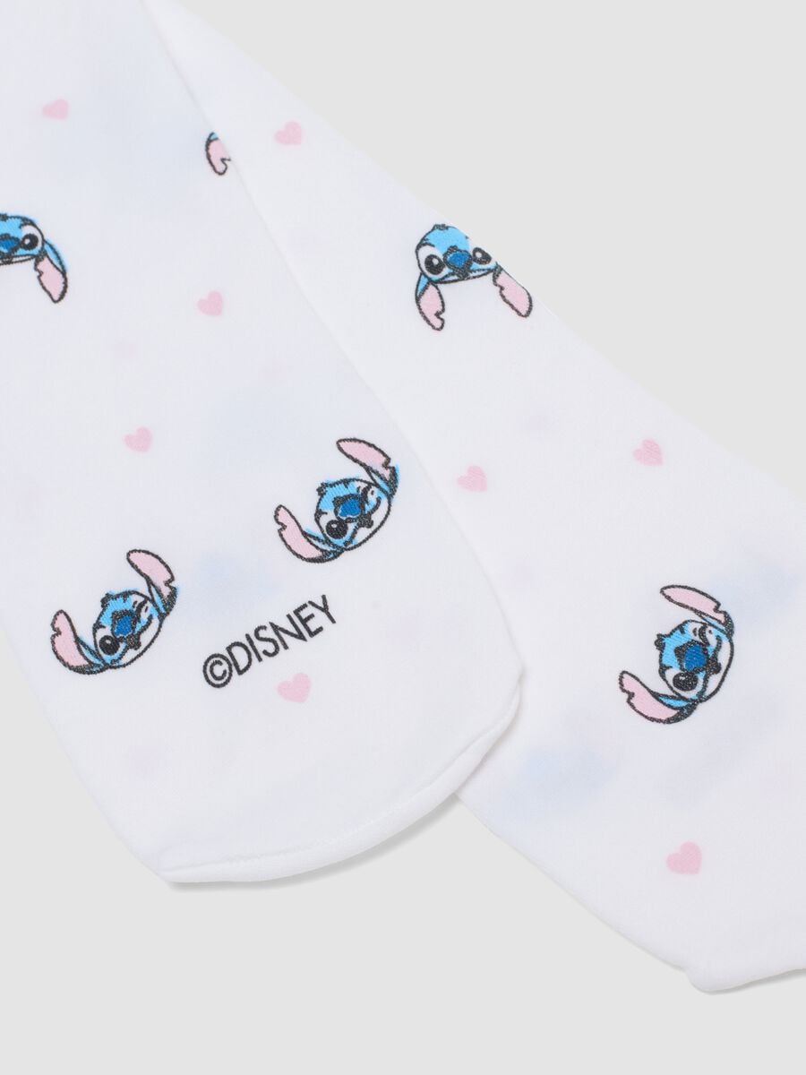 White Stretch Baby Tights with Stitch_1