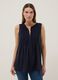 Blue maternity blouse in lightweight fabric_1