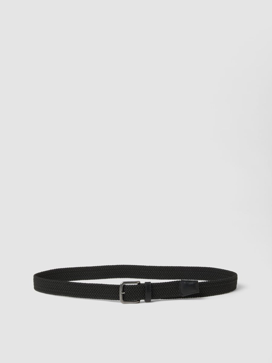 Black woven belt_0