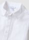 White pure cotton shirt with classic collar and chest pocket for baby boy_2