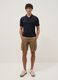 Brown pure cotton regular-fit cargo shorts_0