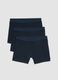 Pack of 3 blue midi boxer briefs in organic cotton_4