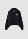Black hooded sweatshirt in stretch viscose jersey, regular fit_4