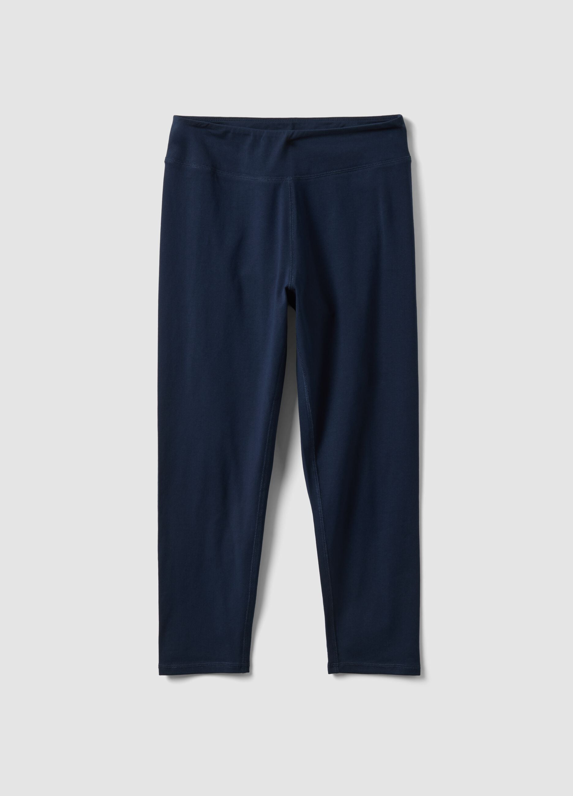 Blue stretch cotton skinny-fit leggings
