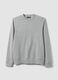Grey crew-neck cotton-blend sweatshirt, regular fit_0