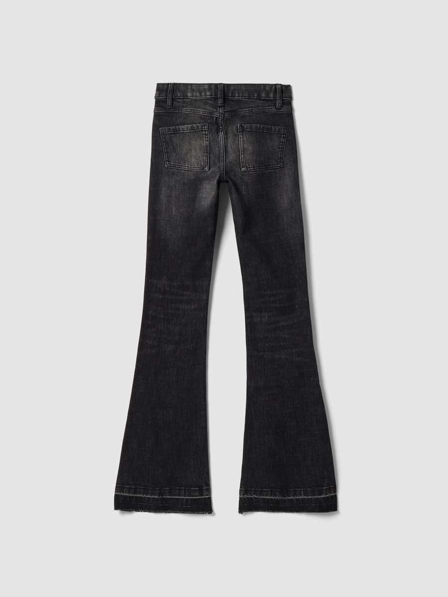 Slim Flare Black Washed Denim_2
