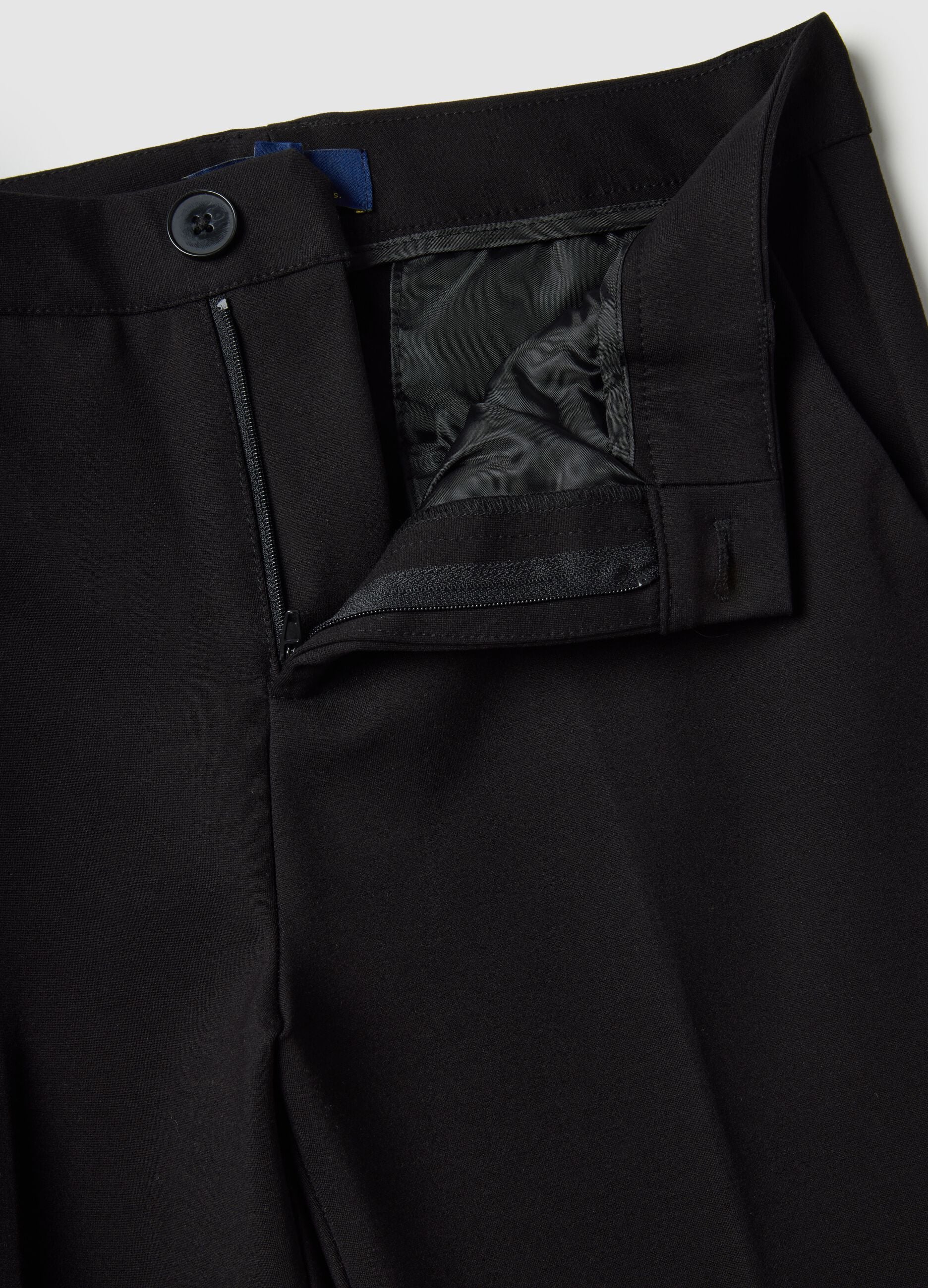 Slim fit black chino trousers