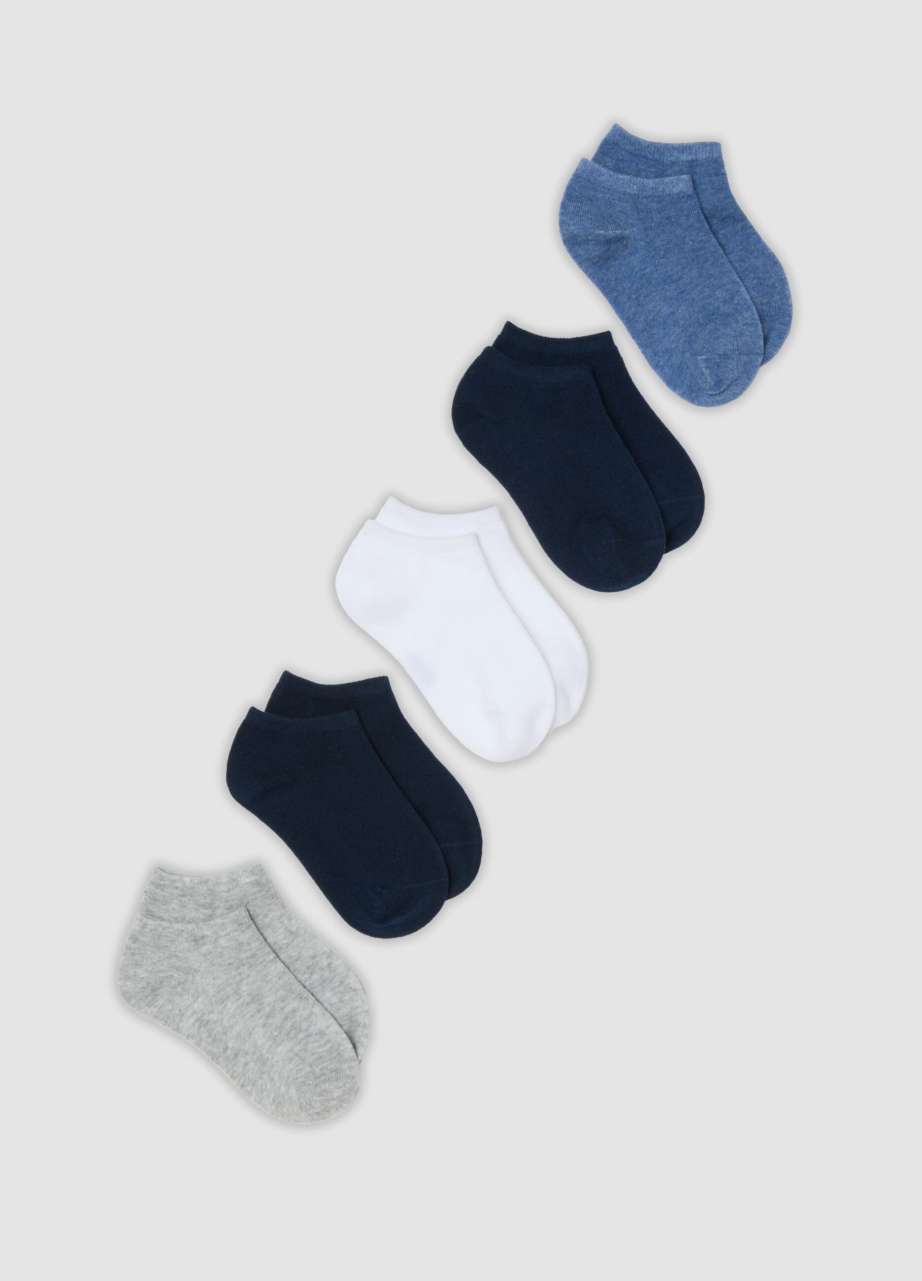 5-pack of short multicolour organic cotton socks for boys
