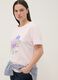 Pink short-sleeve pure cotton regular-fit printed T-shirt_0