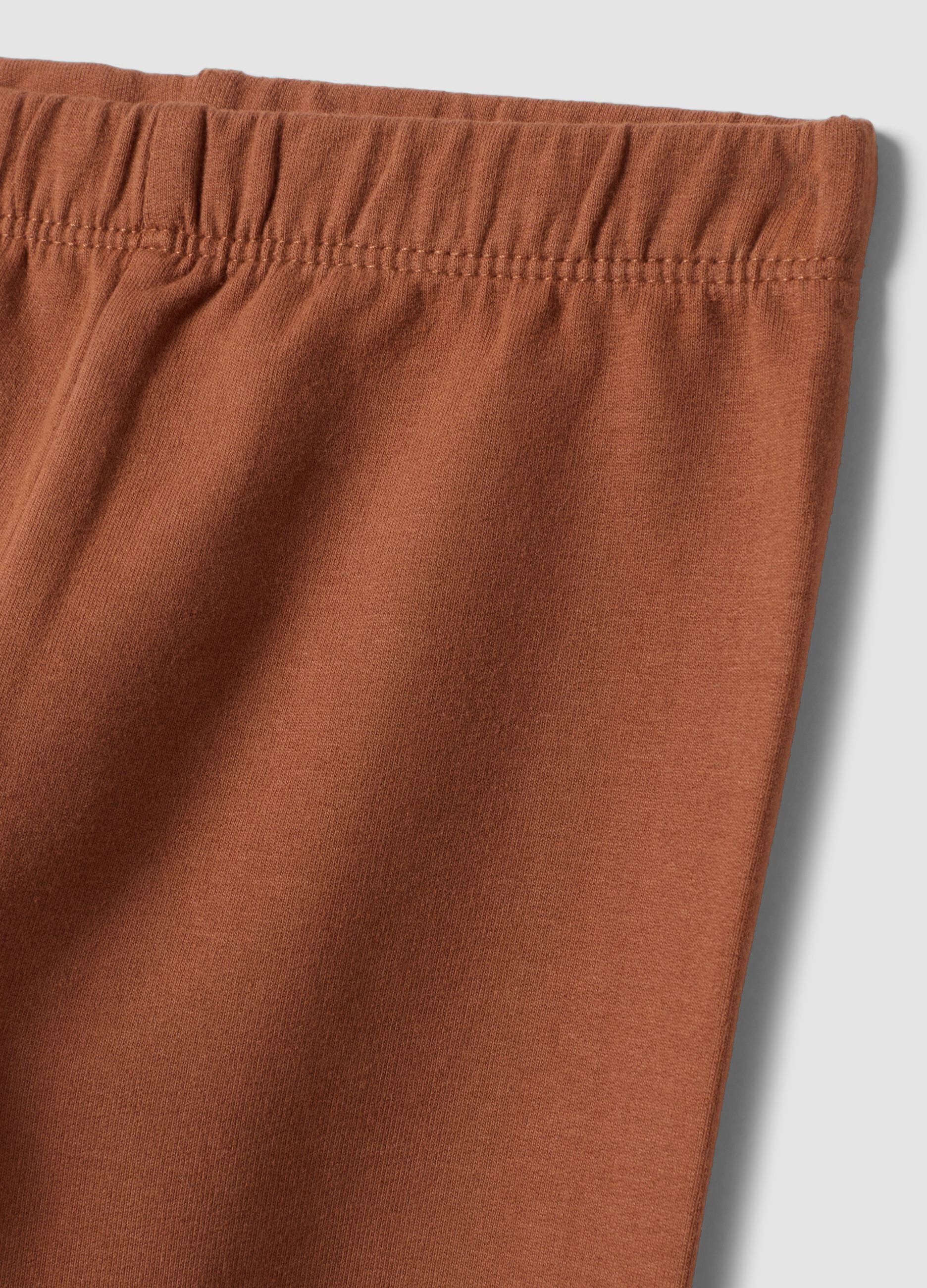 Brown organic stretch cotton leggings