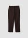 Slim-fit brown stretch cotton trousers_4