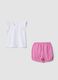 Multicolour pure cotton short pyjamas for baby girls with print_1