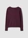Purple viscose-blend crew-neck cardigan, regular fit_6