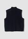 Blue wool-viscose blend gilet with patch pockets_6