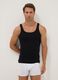Black pure cotton tank top, regular fit_0