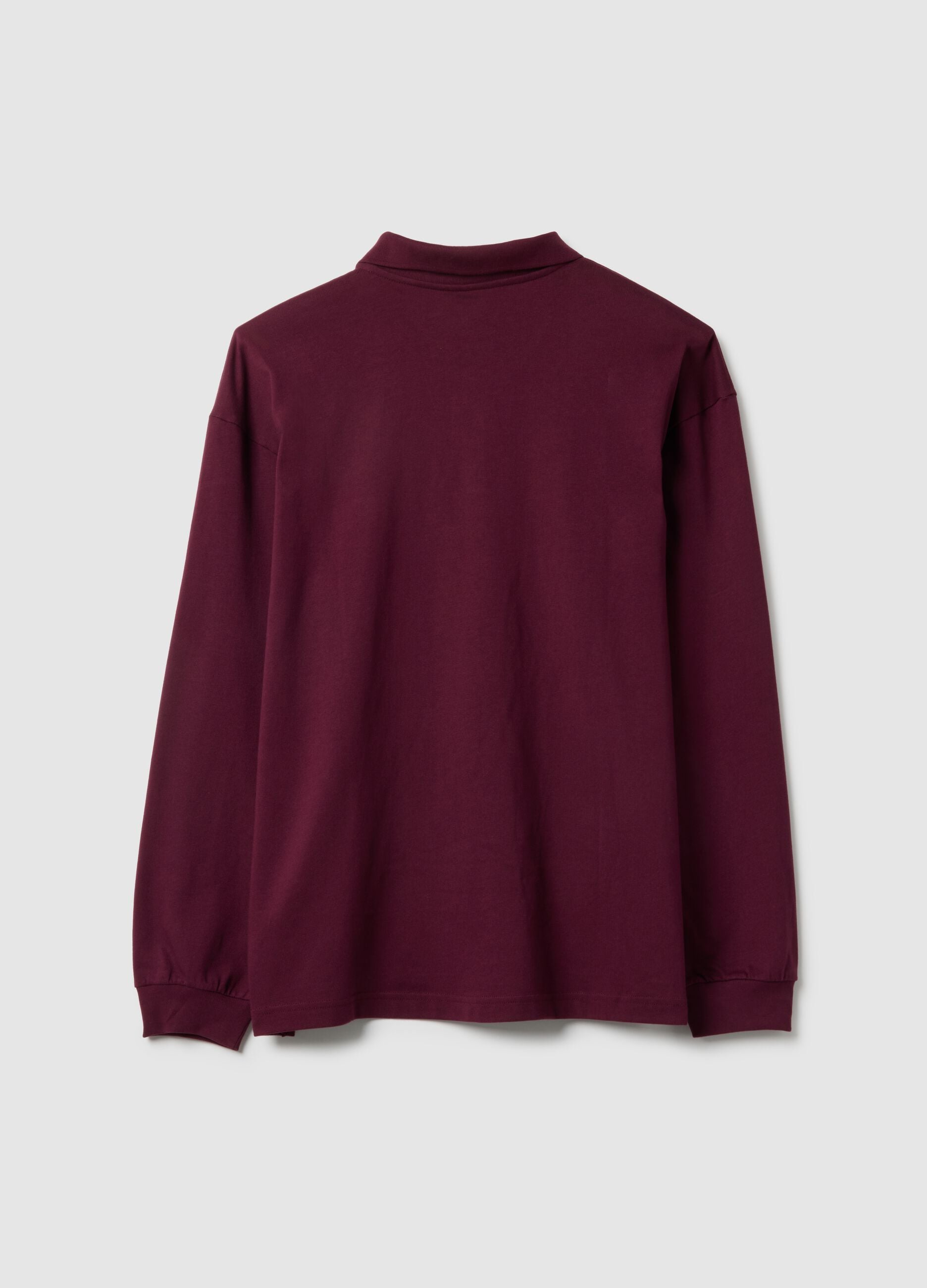 Long Sleeve Cotton Polo