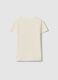 Beige regular fit pure cotton t-shirt with print for girls_1