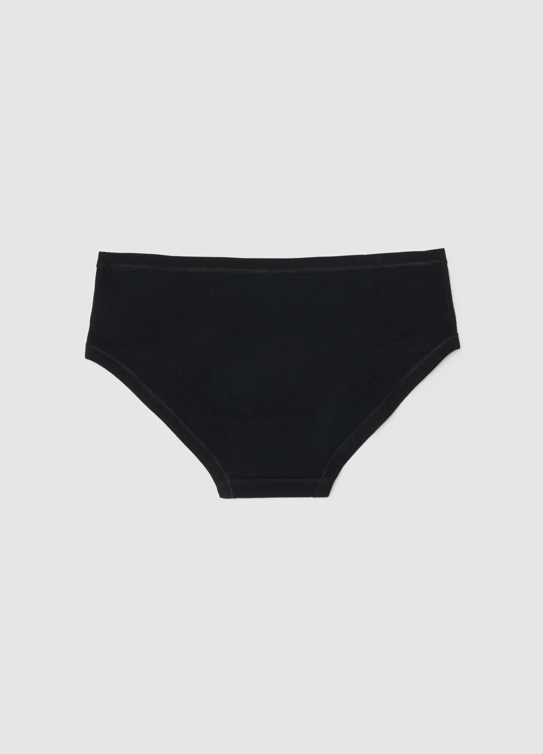 Baby culotte nere da ragazza in cotone elasticizzato regular fit