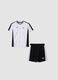 Black and white set with T-shirt and shorts_3