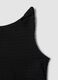 Black fitted sleeveless dress with back slit_5