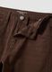 Brown wide-leg jeans in pure cotton twill_4