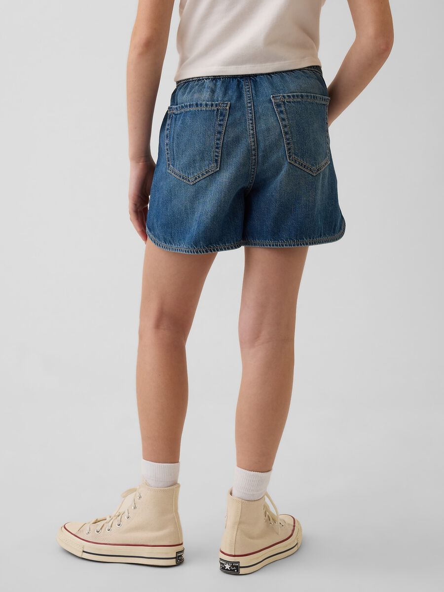 Pure cotton denim shorts_2