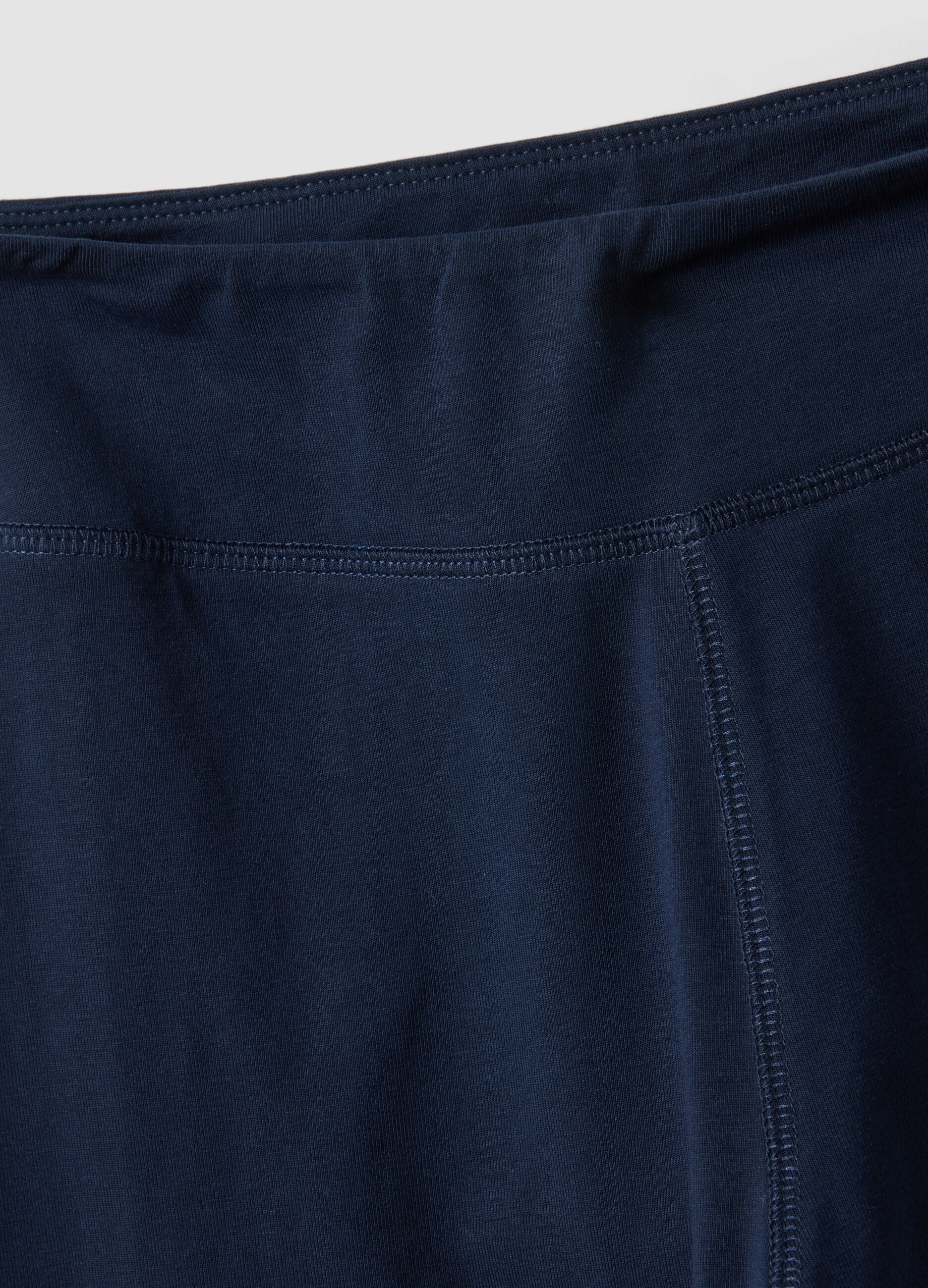 Blue stretch cotton skinny-fit leggings